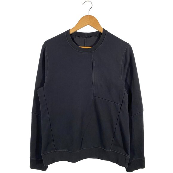 M3AUNS- Lululemon City Sweat French Terry Crew Sweater Black mens size small - Picture 1 of 5